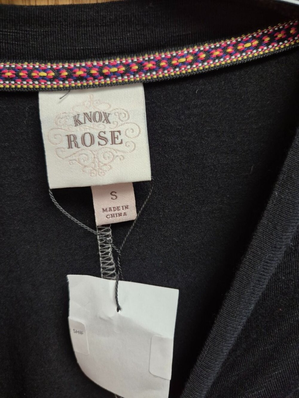 Knox Rose Womens Black Long-Sleeve Graphic Tee "Sparkle And Shine" S - Picture 6 of 7